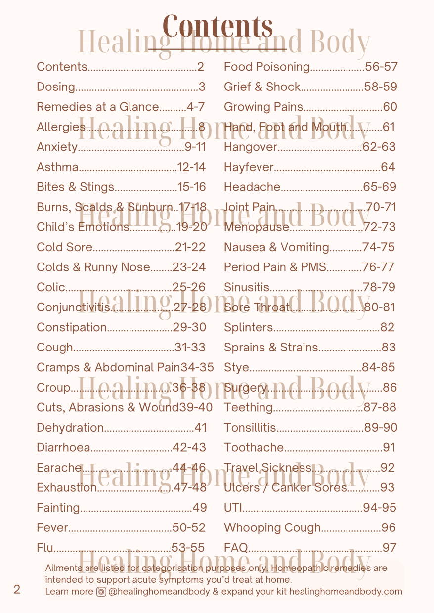 Book | Homeopathic First Aid - Your At Home Guide